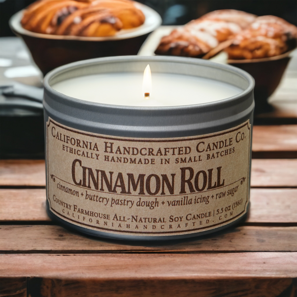 Cinnamon Roll Scented Soy Wax Travel Candle