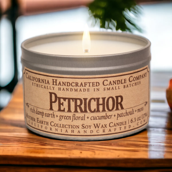 Petrichor Scented Soy Wax Travel Candle