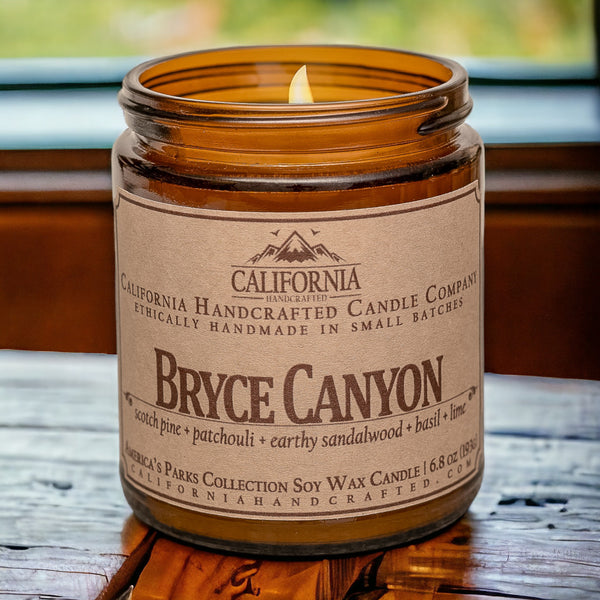 Bryce Canyon National Park Scented Soy Wax Jar Candle | Scotch Pine + Patchouli + Earthy Sandalwood + Basil + Lime