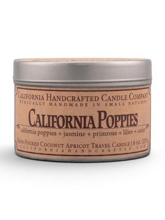California Poppies Travel Candle