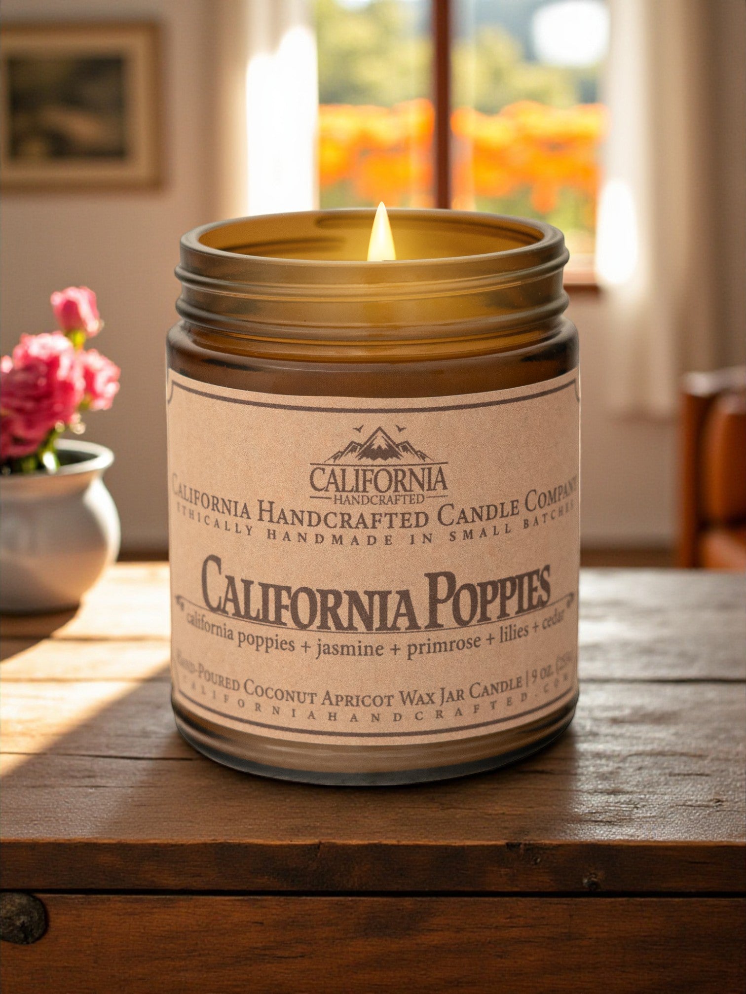 California Poppies Jar Candle - California Handcrafted