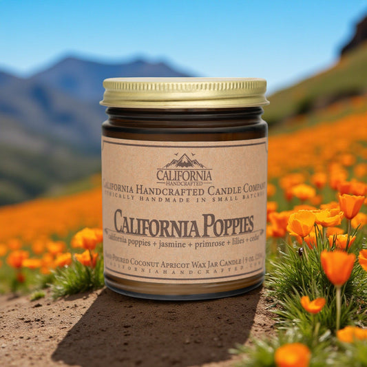 California Poppies Jar Candle - California Handcrafted