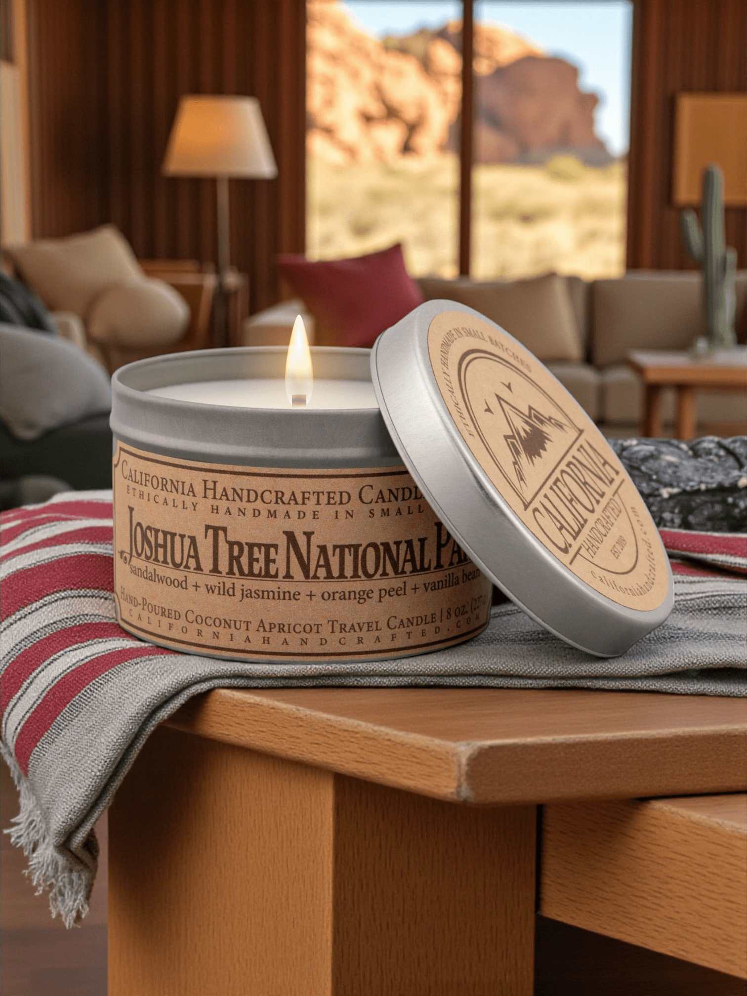 Joshua Tree National Park Travel Candle - California Handcrafted
