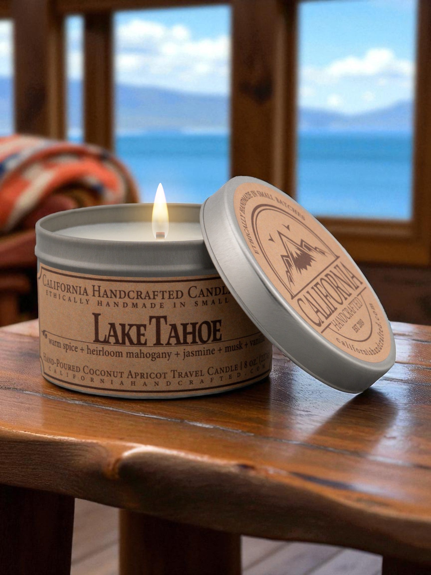 Lake Tahoe Travel Candle - California Handcrafted
