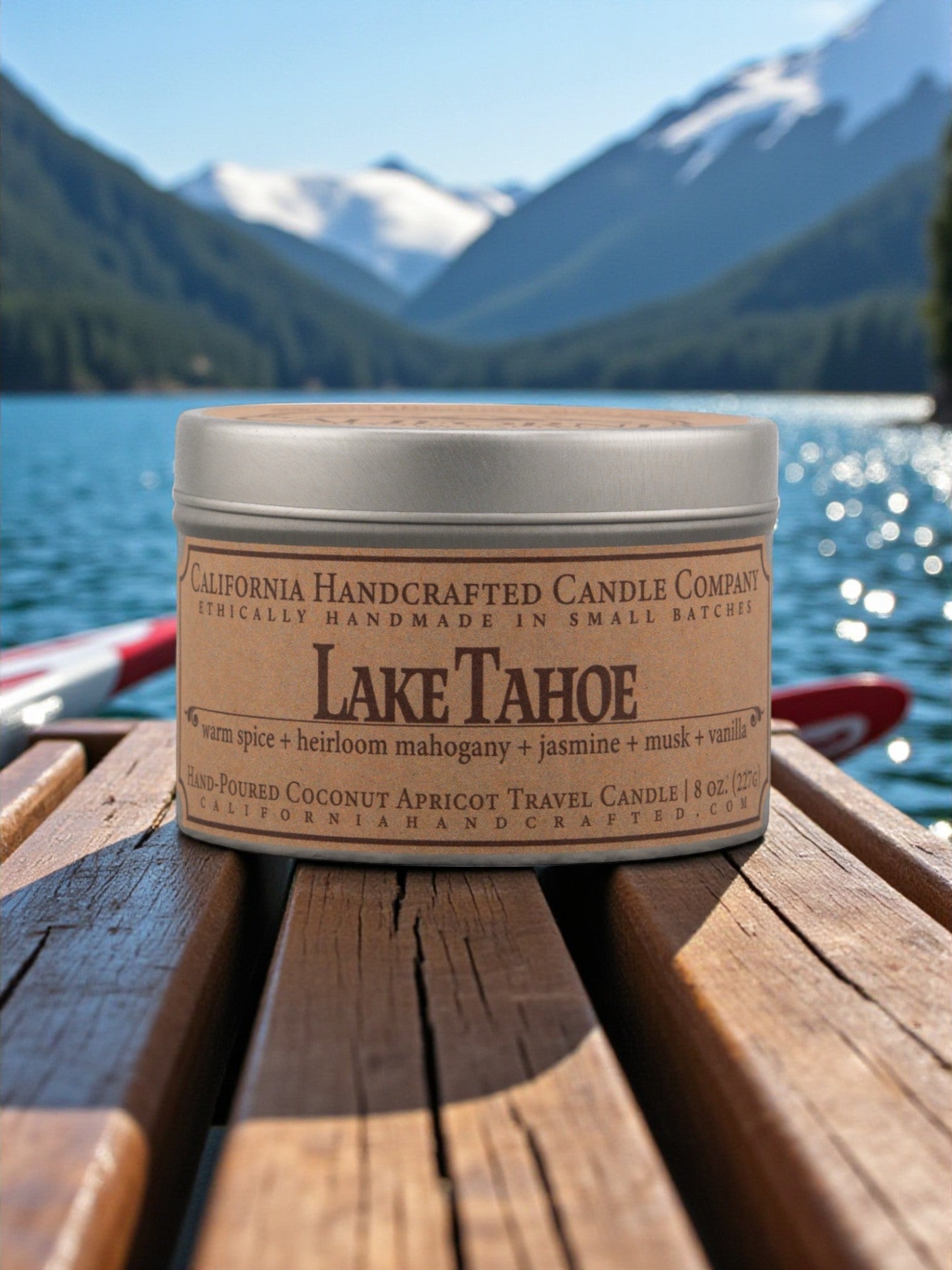 Lake Tahoe Travel Candle - California Handcrafted