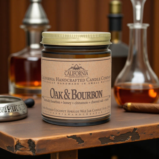 Oak & Bourbon Jar Candle - California Handcrafted
