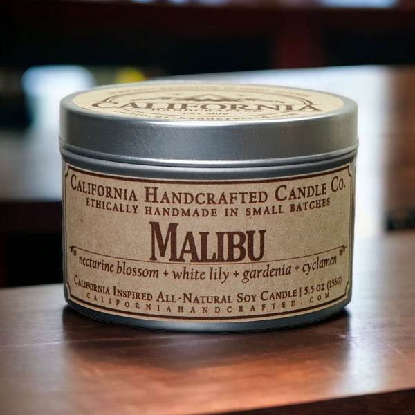 Malibu Scented Soy Wax Travel Candle
