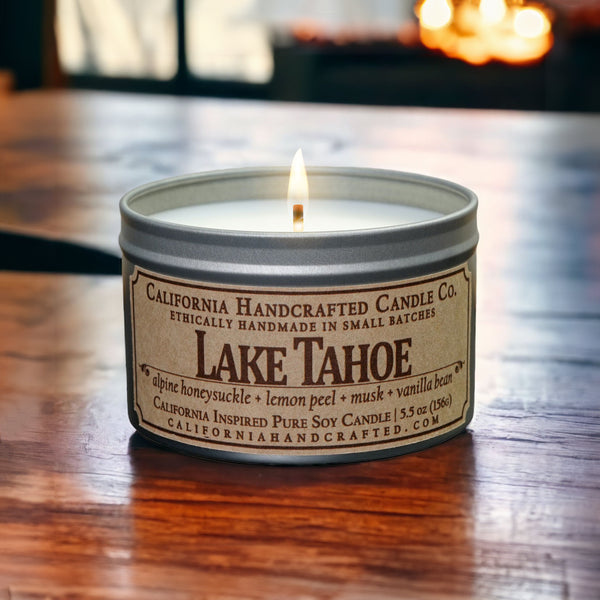 Lake Tahoe Scented Soy Wax Travel Candle