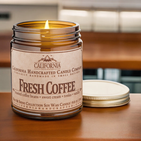 Fresh Coffee Soy Wax Jar Candle | Roasted Coffee Beans, Sweet Cream & Warm Spices