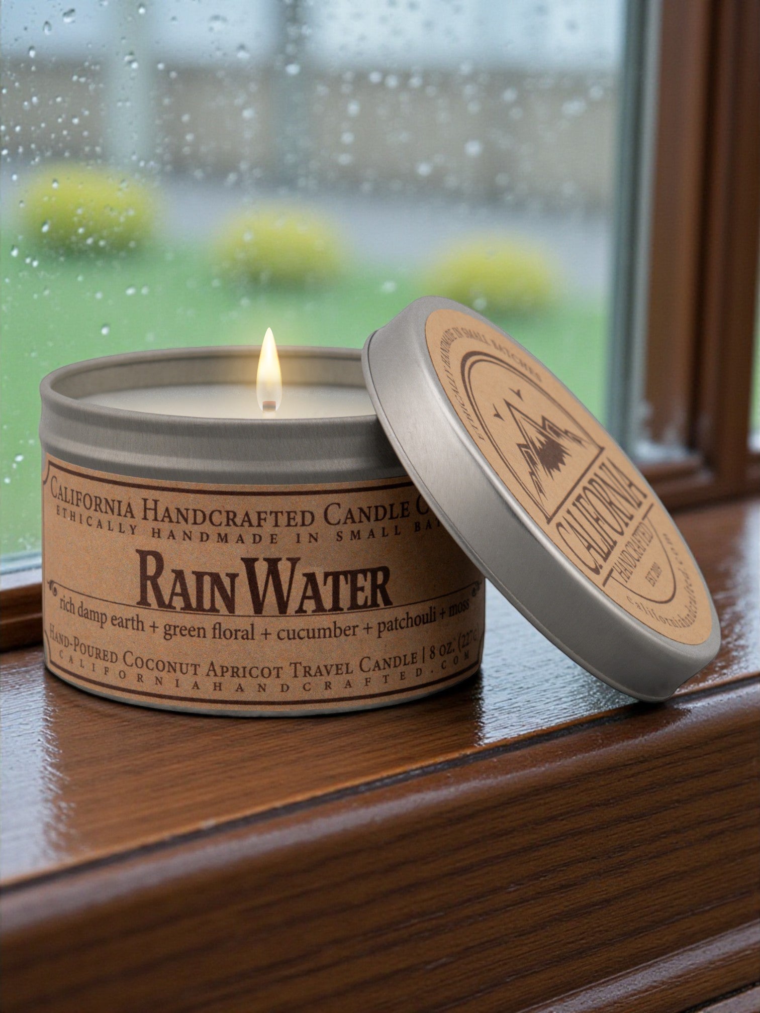 Rain Water Travel Candle - California Handcrafted