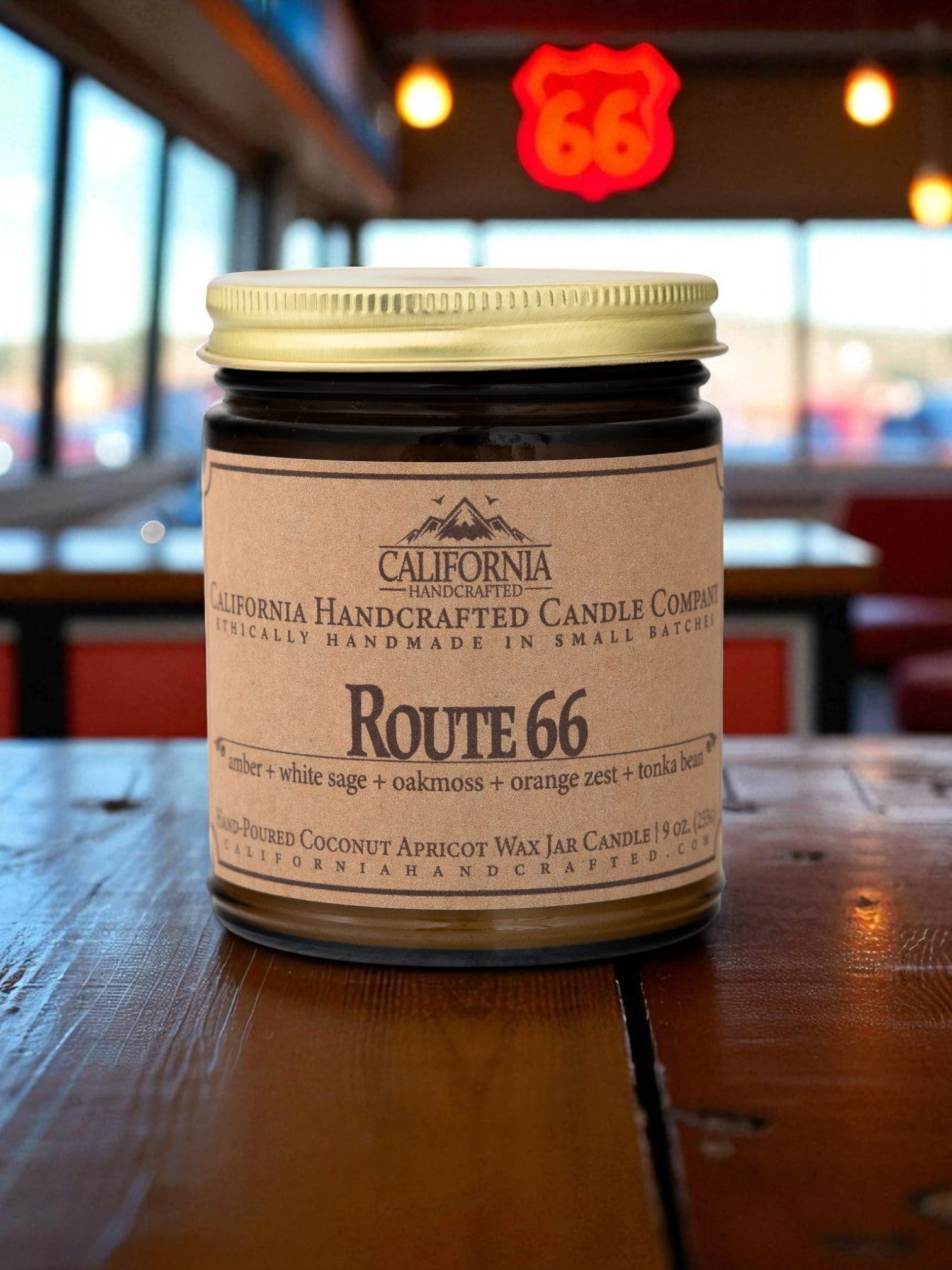 Route 66 Jar Candle - California Handcrafted
