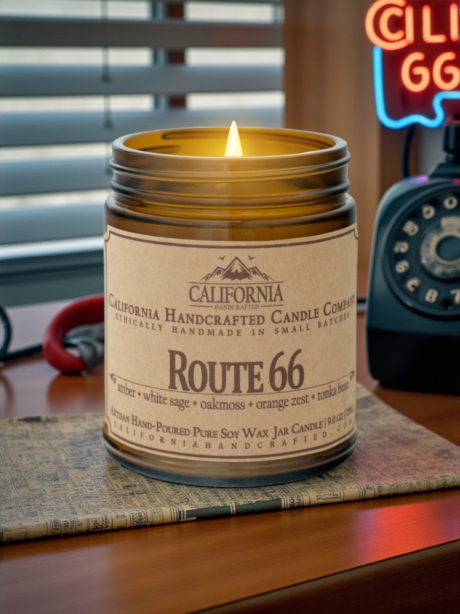 Route 66 Jar Candle - California Handcrafted