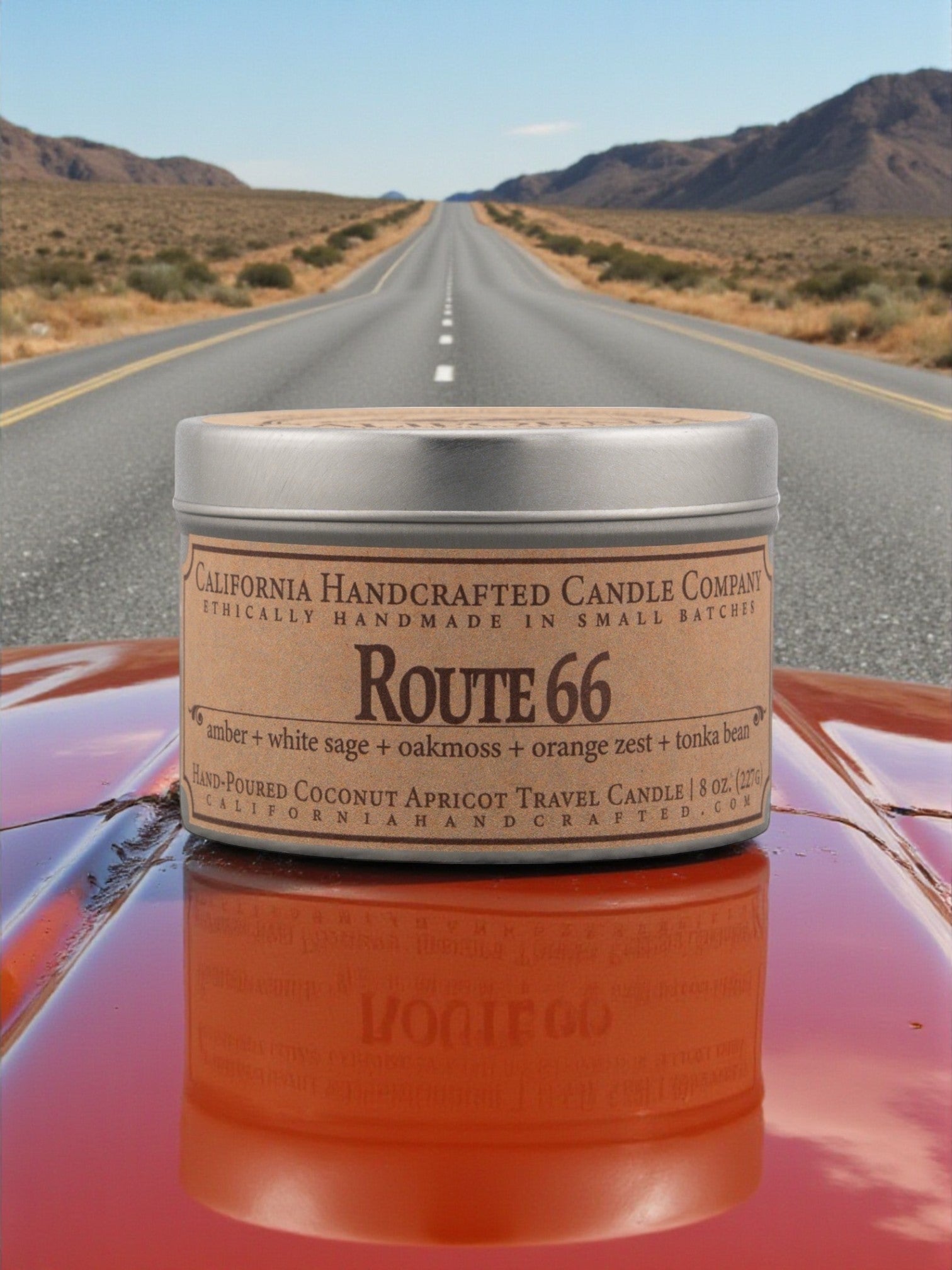 Route 66 Travel Candle - California Handcrafted