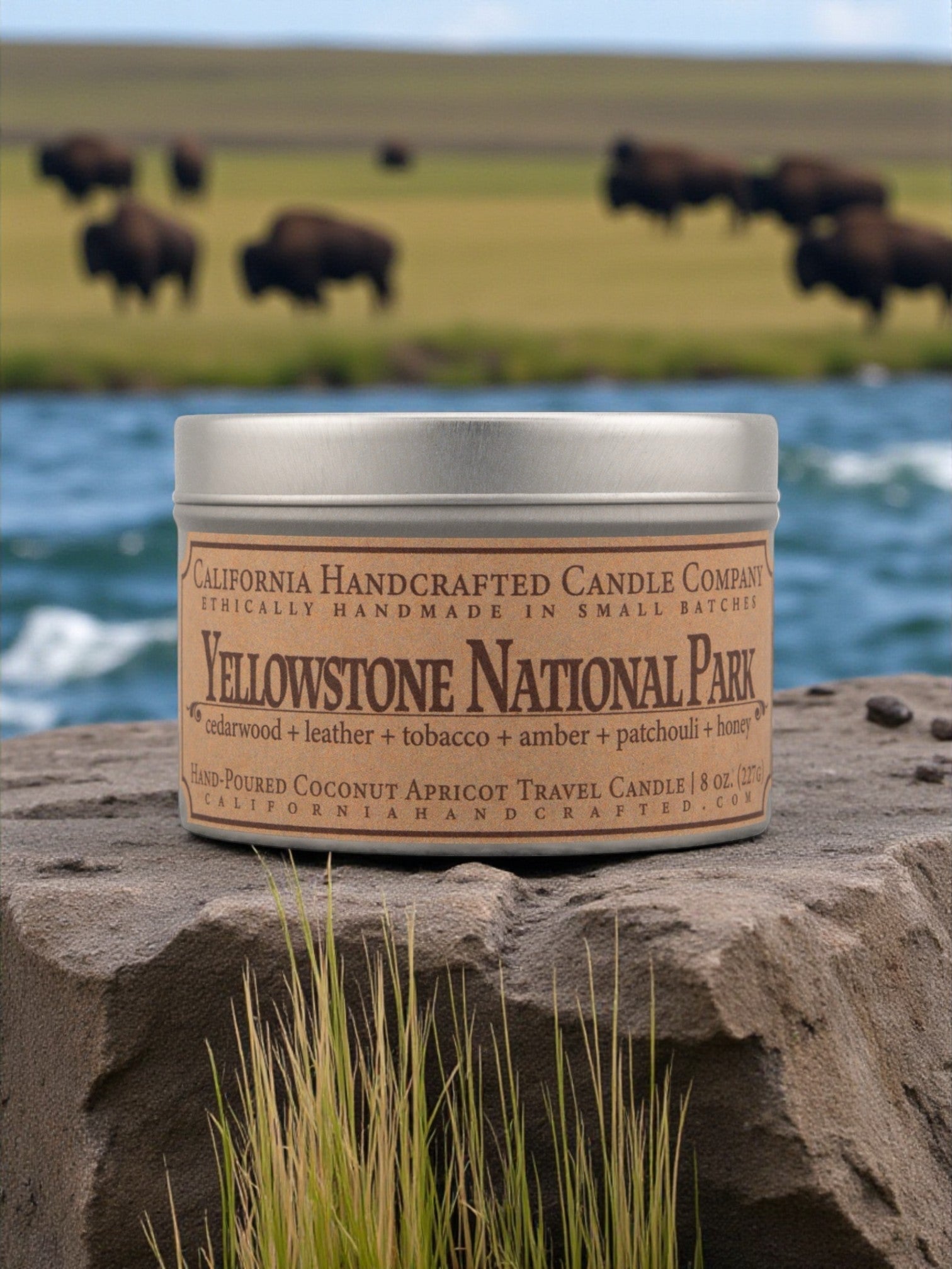 Yellowstone National Park Travel Candle - California Handcrafted