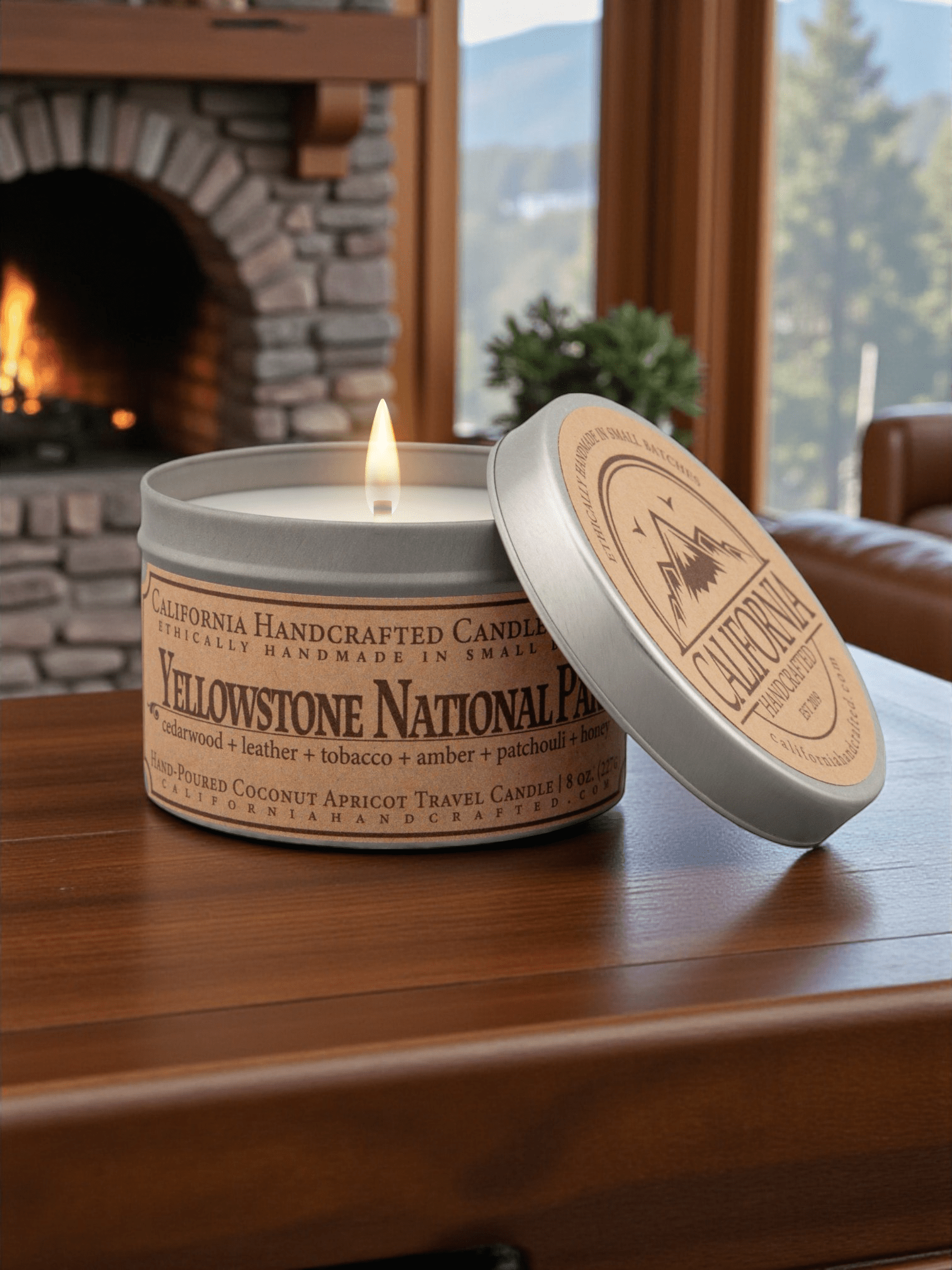 Yellowstone National Park Travel Candle - California Handcrafted