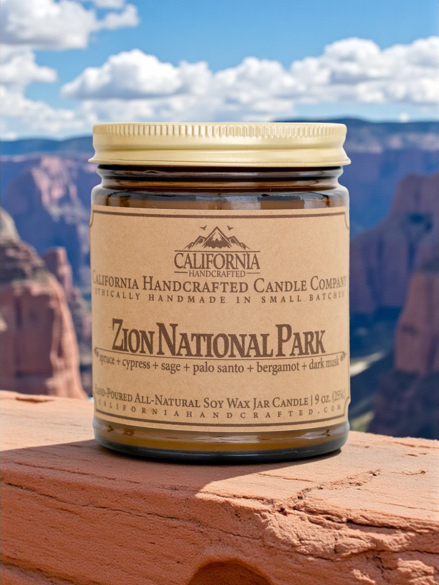 Zion National Park Jar Candle - California Handcrafted